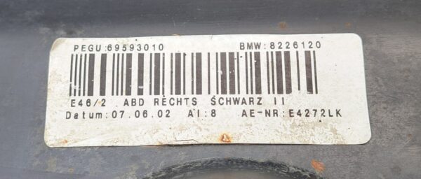 BMW E46 COUPE LISTWA PROGOWA PRAWA 8226118 - obrazek 7