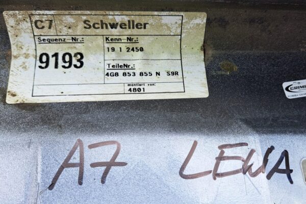 AUDI A7 4G8 LISTWA PROGOWA LEWA 4G8853855N S9R - obrazek 7