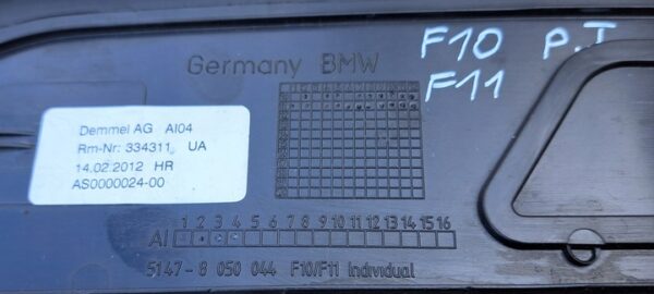 BMW F10 F11 LISTWA PROGOWA NAKŁADKA PRAWY TYŁ 8050044 - obrazek 5