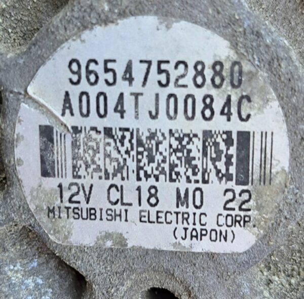 CITROEN PEUGEOT 2.0HDI ALTERNATOR 9654752880 - obrazek 5